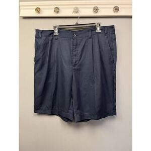 AUR Shorts Mens 38‎ Blue Pleated Casual Activewear Outdoors Stretch Golf Pockets